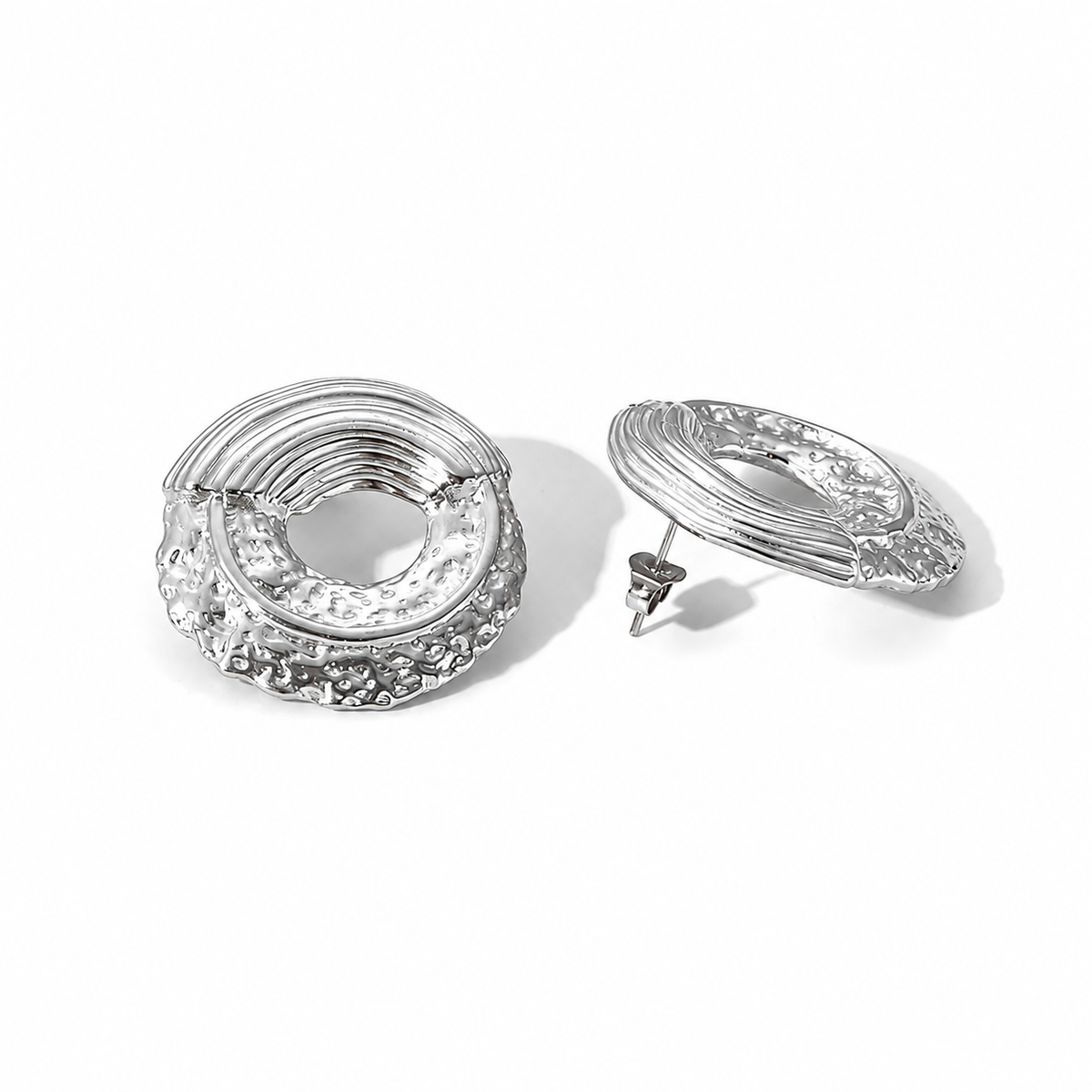Serena Textured Stud Earrings