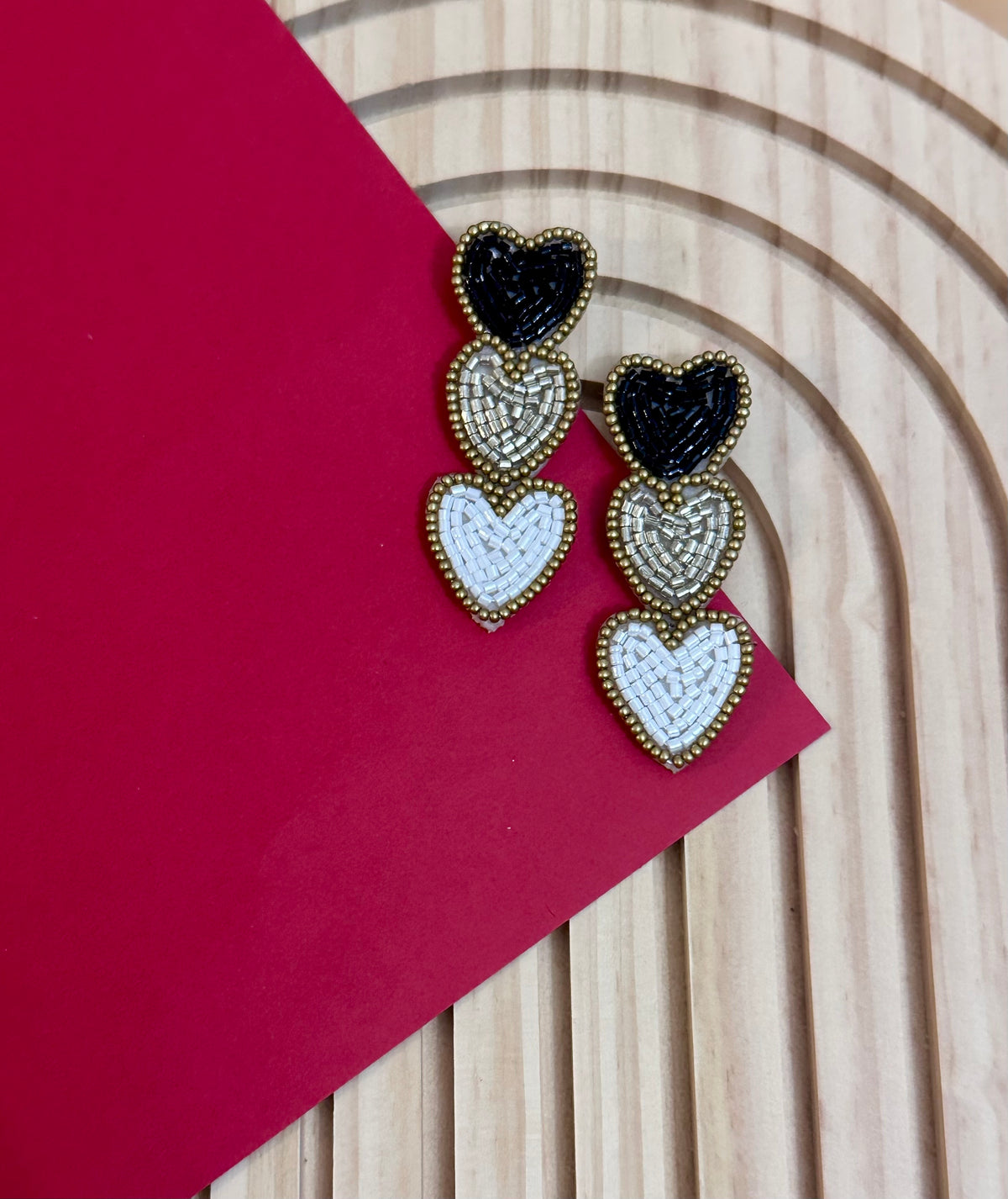 Amora 3-Heart Earrings